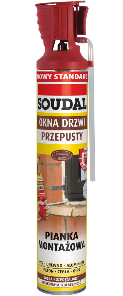 ⁨PIANKA MONTAŻOWA WĘŻYKOWA SOUDAL GENIUS GUN 500ML⁩ w sklepie Wasserman.eu