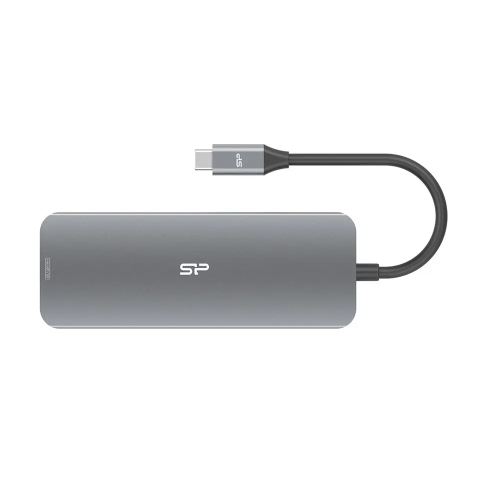 ⁨Silicon Power SR30 Docking USB 3.2 Gen 1 (3.1 Gen 1) Type-C Grey, Metallic⁩ at Wasserman.eu