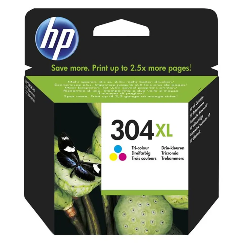 ⁨HP oryginalny ink / tusz N9K07AE, HP 304XL, Tri-color, blistr, 300s, 7ml⁩ w sklepie Wasserman.eu