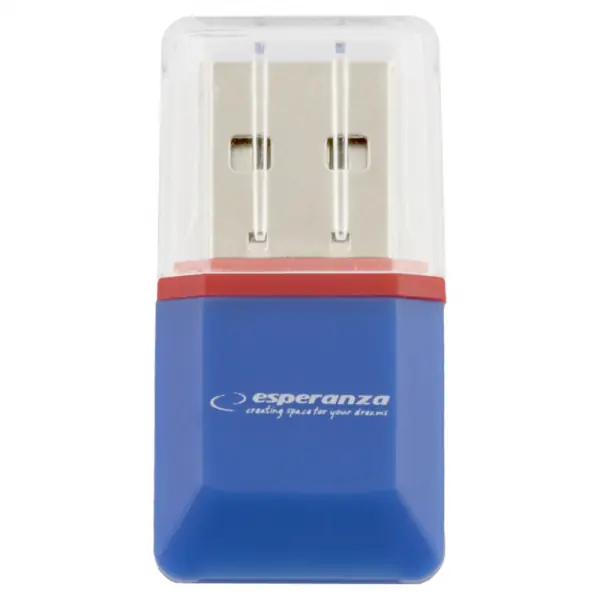 ⁨EA134B Micro SD Card Reader USB Blue Esperanza⁩ at Wasserman.eu