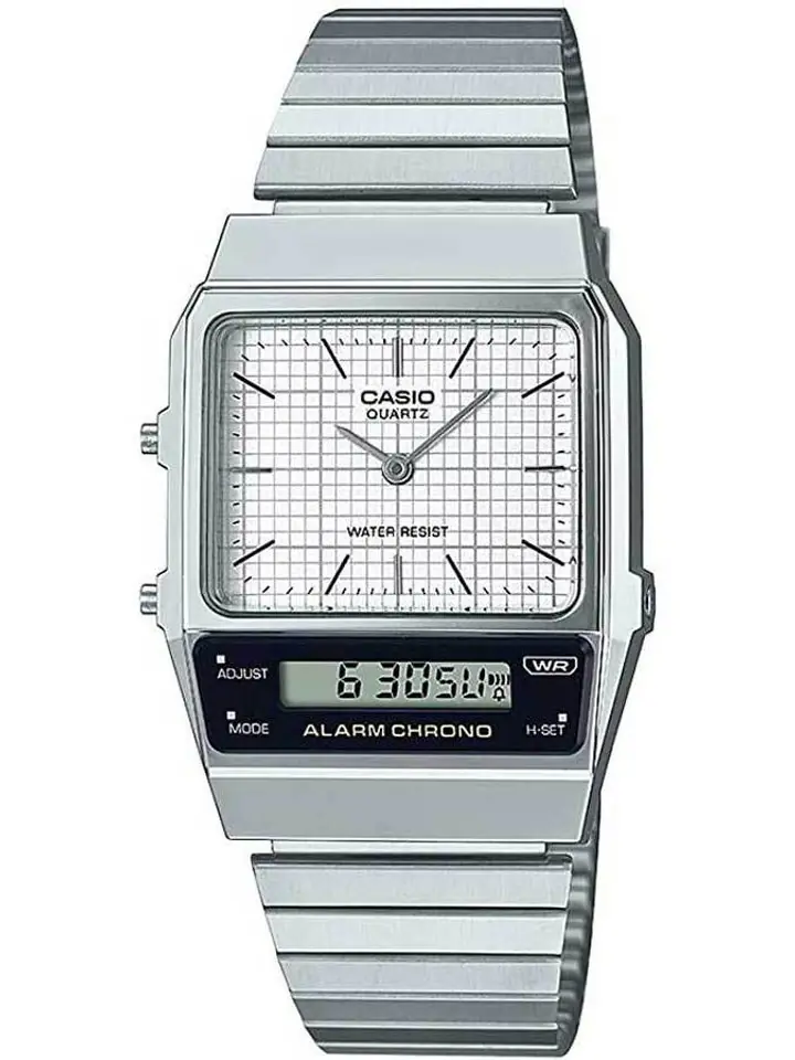 ⁨ZEGAREK UNISEX CASIO Vintage Dual Time AQ-800E-7A + BOX⁩ w sklepie Wasserman.eu