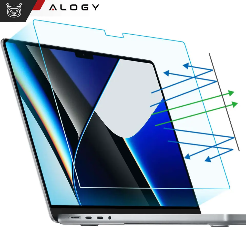 ⁨Folia ochronna Matowa na ekran do MacBook Pro 16 2023 2021 Alogy Screen Protect Film z filtrem Anti Blue⁩ w sklepie Wasserman.eu