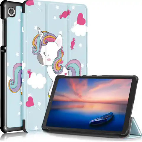 ⁨Etui do Samsung Galaxy Tab A9 2023 8.7" X110/X115 obudowa na tablet Case Alogy Book Cover Unicorn Jednorożec niebieskie⁩ w sklepie Wasserman.eu