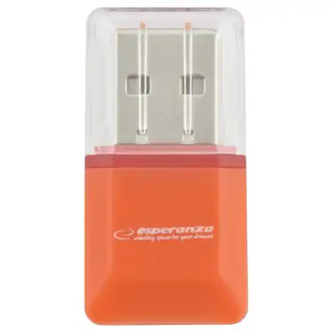 ⁨EA134O Czytnik kart micro SD USB  pomarańczowy Esperanza⁩ w sklepie Wasserman.eu