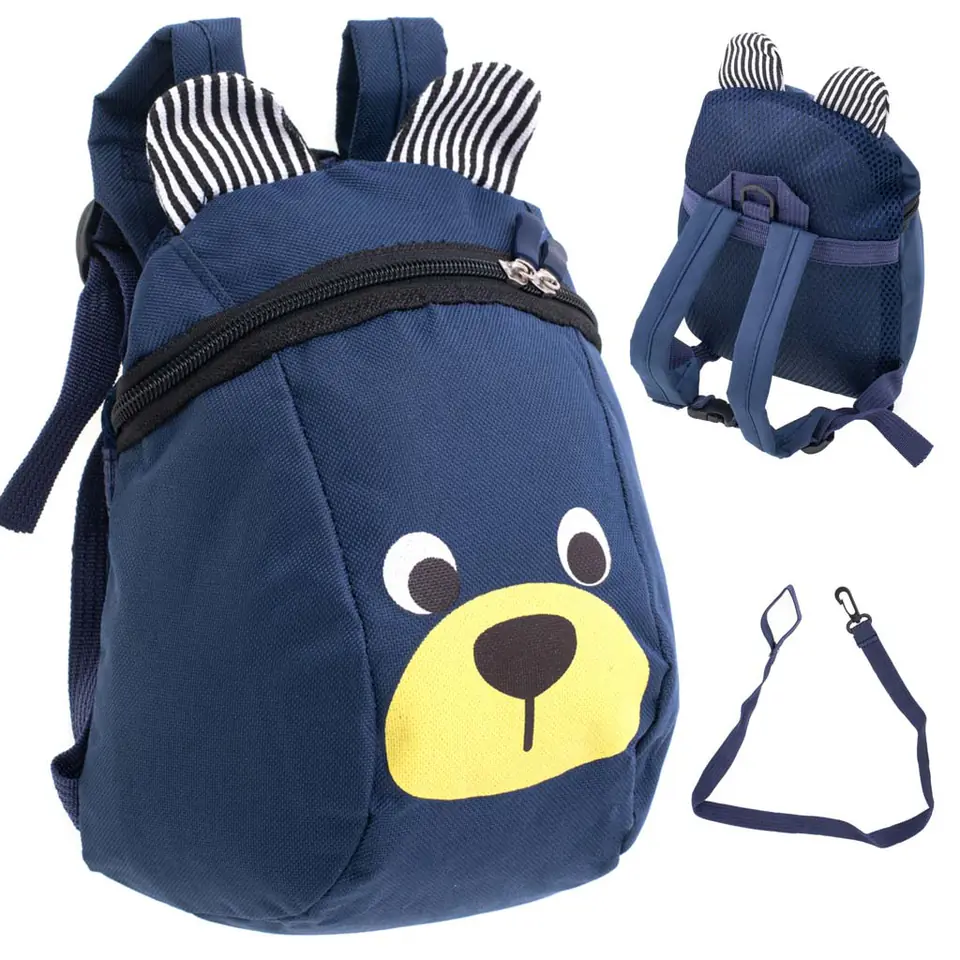 ⁨Preschooler's backpack children's teddy bear navy blue⁩ at Wasserman.eu