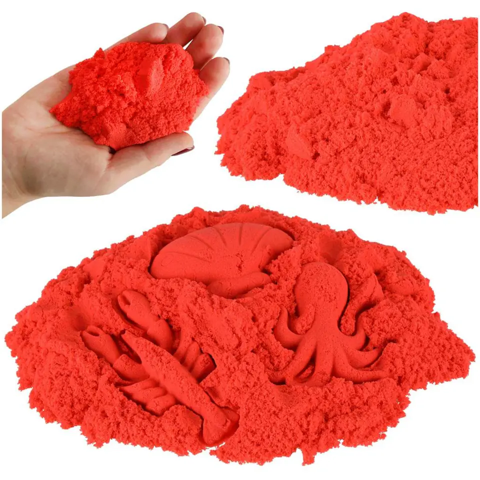 ⁨Piasek dla dzieci 1kg w woreczku czerwony⁩ w sklepie Wasserman.eu