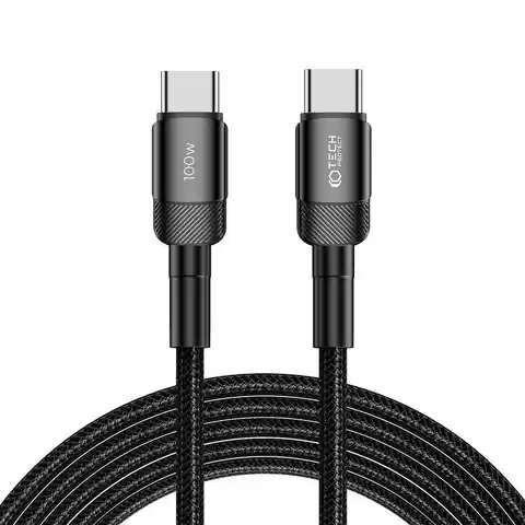 ⁨Kabel USB Typ - USB Typ C PD100W / 5A 3m Tech-Protect UltraBoost EVO czarny⁩ w sklepie Wasserman.eu