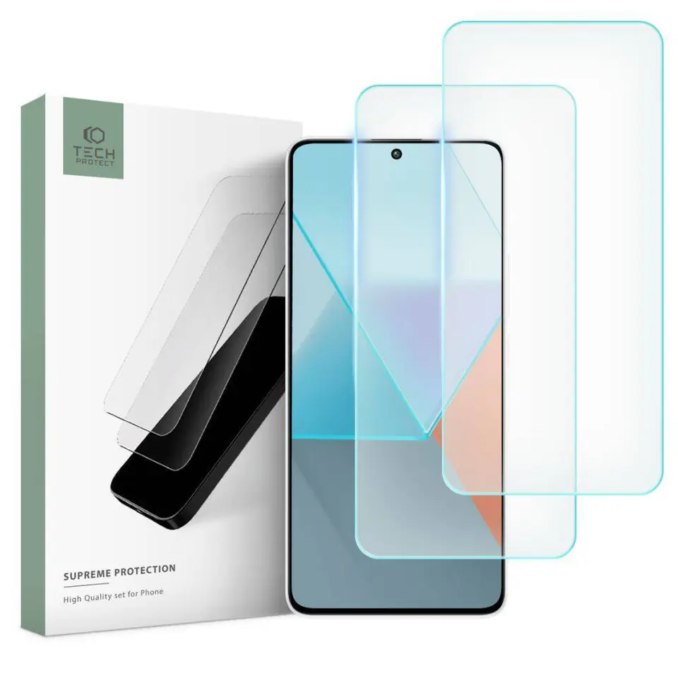 ⁨Szkło Hartowane XIAOMI REDMI NOTE 13 4G/5G / REDMI NOTE 13 PRO 4G/5G Tech-Protect Supreme Clear⁩ w sklepie Wasserman.eu