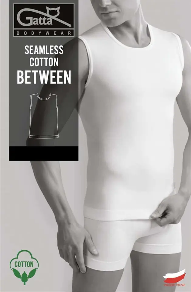 ⁨KOSZULKA GATTA BETWEEN SEAMLESS COTTON CZA (kolor czarny, rozmiar L)⁩ w sklepie Wasserman.eu
