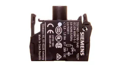 ⁨Oprawka blok LED biały 230V AC montaż czołowy przył śrubowe SIRIUS ACT 3SU1401-1BF60-1AA0⁩ w sklepie Wasserman.eu