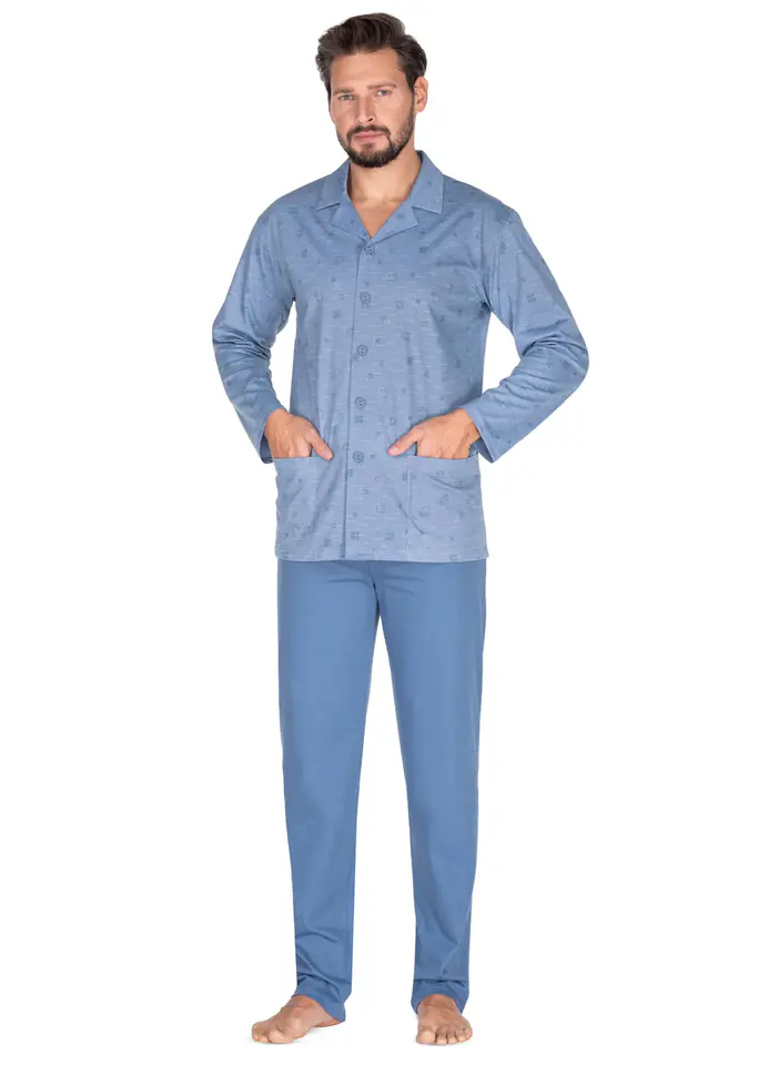 PIŻAMA REGINA MĘSKA 444 XXL-3XL (kolor granat, rozmiar 3XL) w sklepie Wasserman.eu