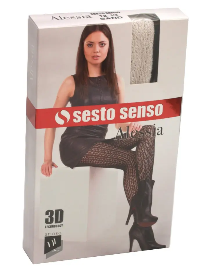 ⁨RAJSTOPY SESTO SENSO ALESSIA MELANGE 3-4 (kolor melange - grey, rozmiar 4)⁩ w sklepie Wasserman.eu