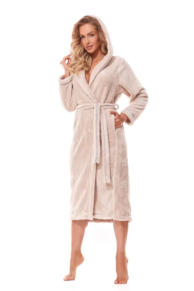 ⁨SZLAFROK L&L DAMSKI 2322 SOFT ANGORA (kolor angora, rozmiar M)⁩ w sklepie Wasserman.eu