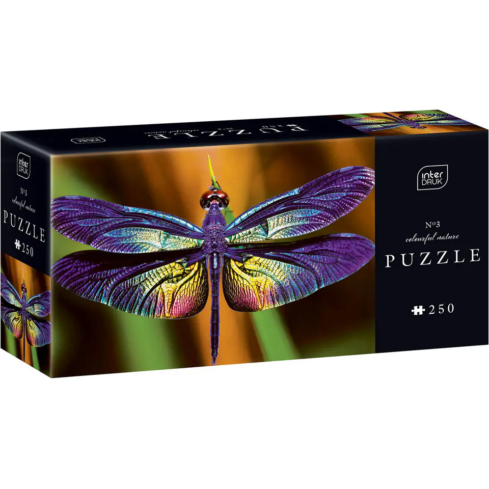 ⁨Puzzle 250 Colourful Nature 3 Dragonfly PUZ250CN3D INTERDRUK⁩ w sklepie Wasserman.eu