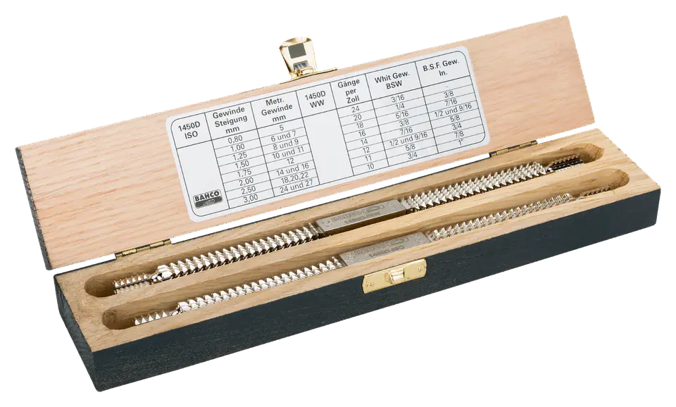 ⁨Zestaw odtwarzaczy gwintów dwustronnych BSF 3/16-3/4 BSW 3/8-1 BAHCO⁩ w sklepie Wasserman.eu