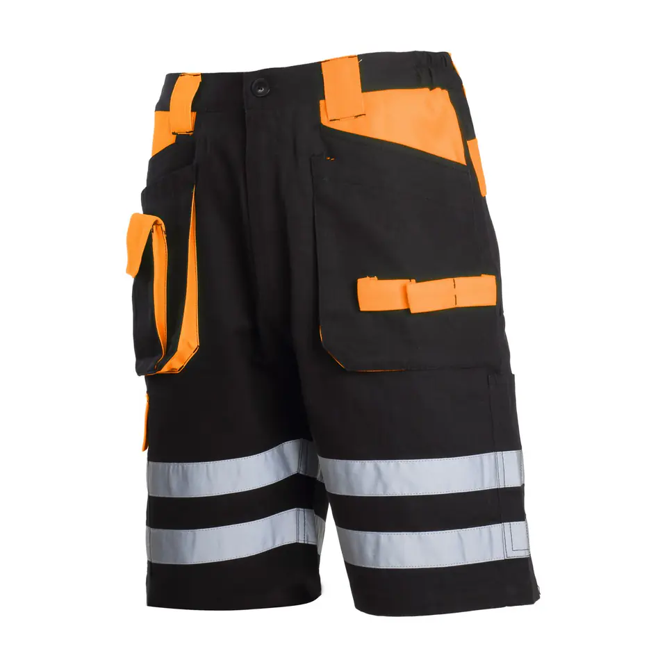 ⁨SHORTS, BLACK-ORANGE, 100% COTTON, WITH REFL, "L", CE, LAHTI⁩ at Wasserman.eu