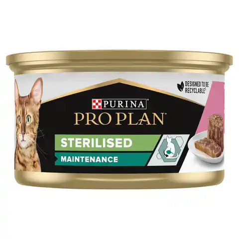 ⁨PURINA Pro Plan Sterilised Pasztet z łososiem i tuńczykiem - mokra karma dla kota - 85 g⁩ w sklepie Wasserman.eu