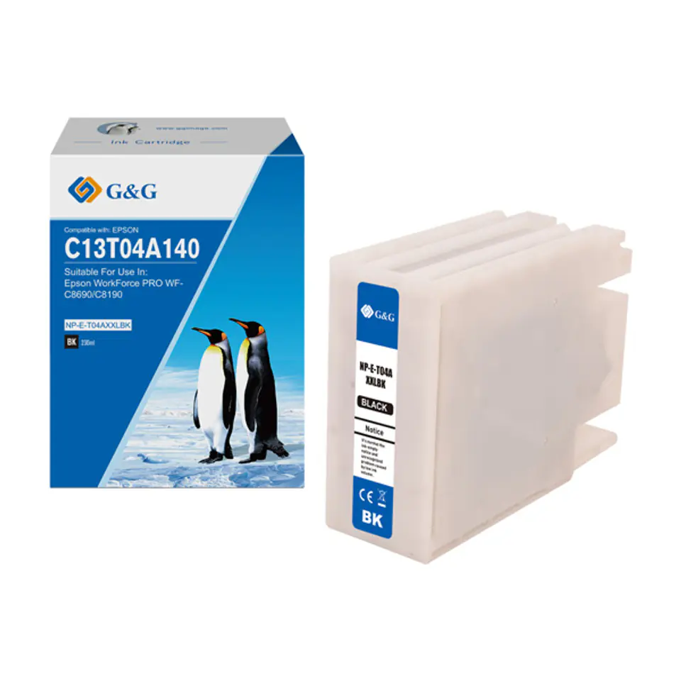⁨G&G kompatybilny ink / tusz z C13T04A140, NP-E-T04AXXLBK-A, black, 11500s⁩ w sklepie Wasserman.eu
