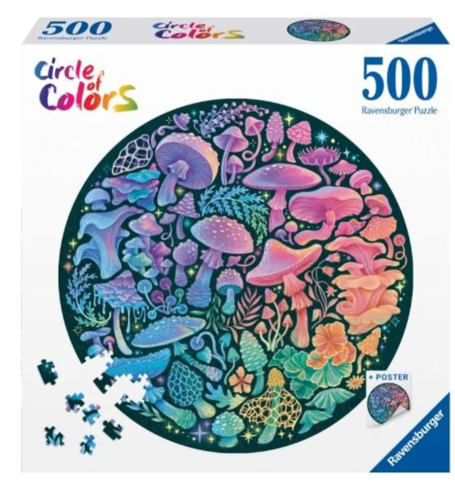 Puzzle 2D 500 Paleta kolorów. Grzyby w sklepie Wasserman.eu