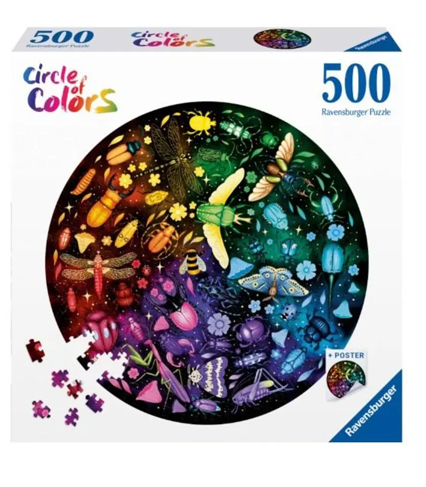 Puzzle 2D 500 Paleta kolorów. Insekty w sklepie Wasserman.eu