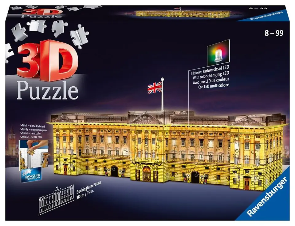 ⁨Puzzle 3D Budynki nocą: Pałac Buckingham⁩ w sklepie Wasserman.eu