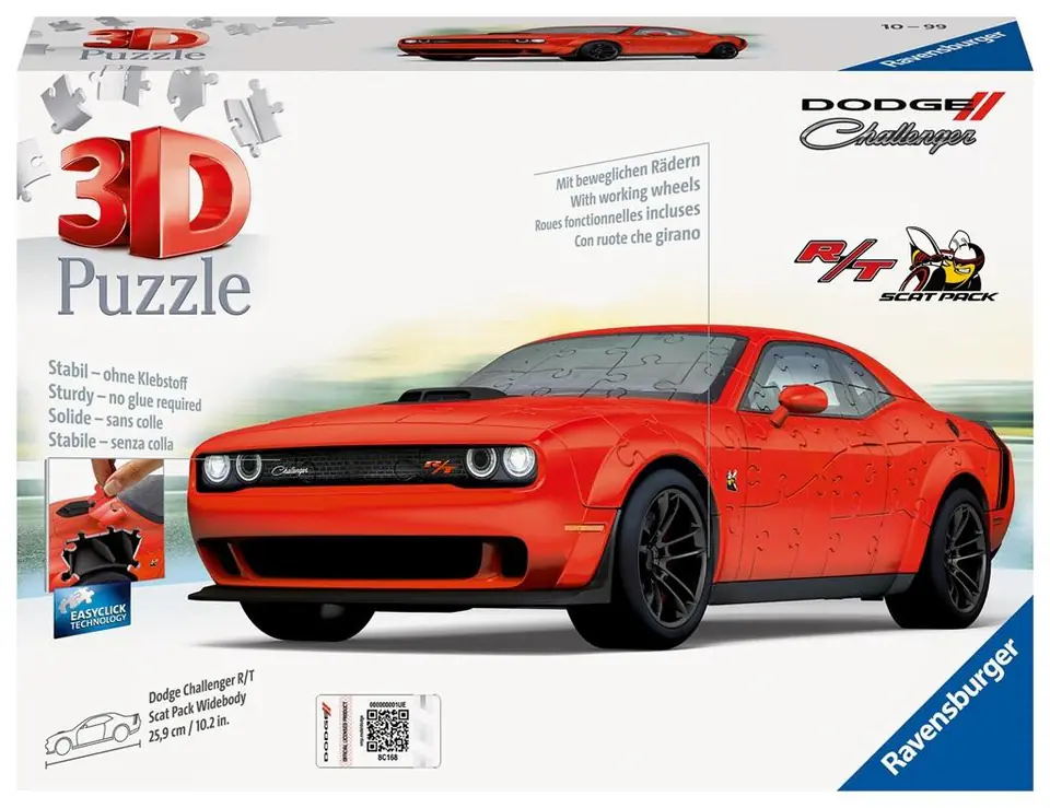 ⁨Puzzle 3D Pojazdy: Dodge Challenger R/T Scat Pack⁩ w sklepie Wasserman.eu