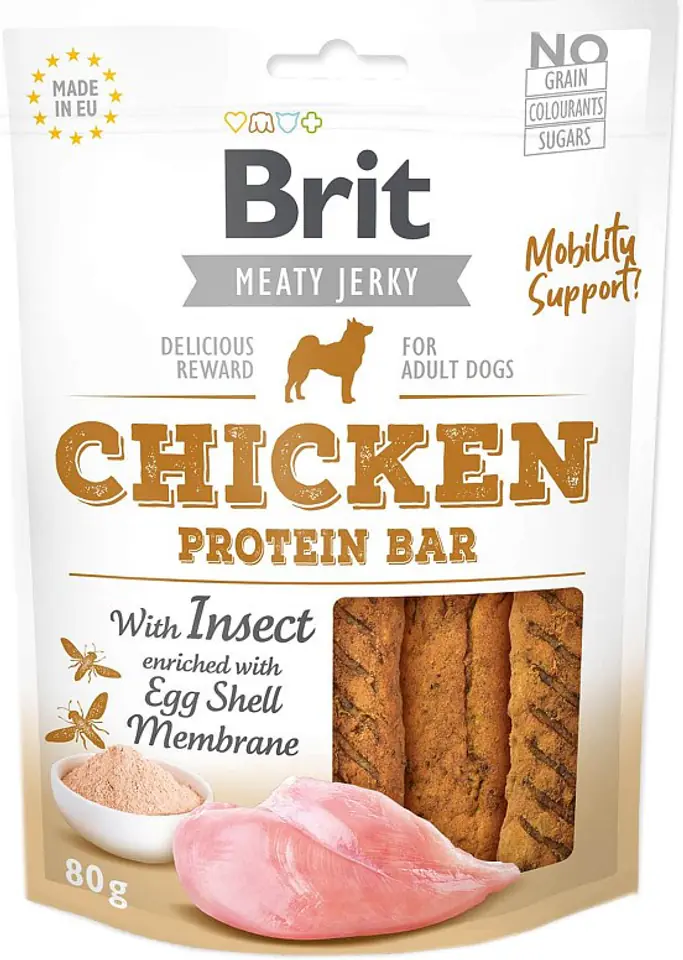 ⁨Brit Jerky Chicken Protein Bar with instect - Kurczak - przysmak dla psa - 80 g⁩ w sklepie Wasserman.eu