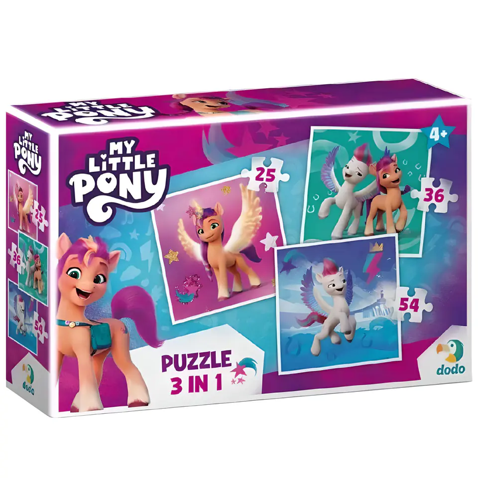 ⁨PUZZLE 3w1 "MY LITTLE PONY" 3 UKŁADANKI W JEDNYM KOLOROWE UKŁADANKI⁩ w sklepie Wasserman.eu