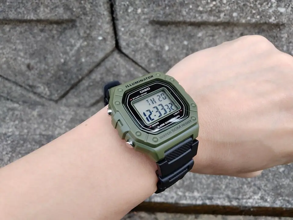 ⁨ZEGAREK MĘSKI CASIO W-218H-3A + BOX⁩ w sklepie Wasserman.eu