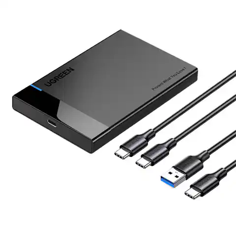 ⁨Obudowa zewnętrzna dysku HDD/SSD 2,5" UGREEN US221, SATA, USB 3.0 + USB-C do USB-C 3.1 (czarna)⁩ w sklepie Wasserman.eu