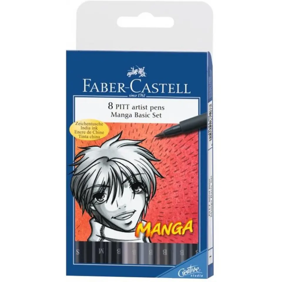 ⁨FABER-CASTELL Tuschestift Pitt Artist Pen B Manga 8x⁩ at Wasserman.eu