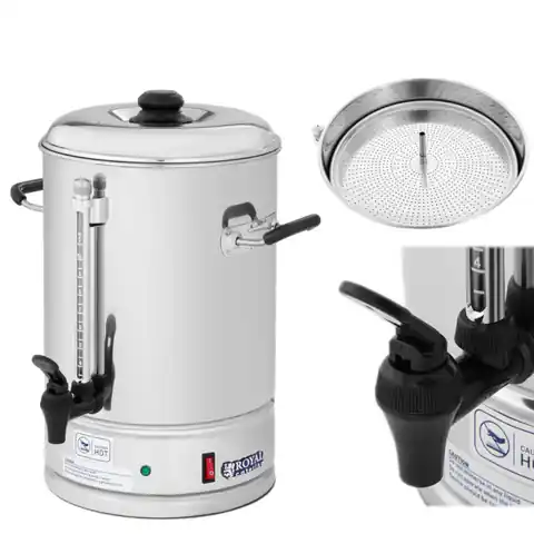 ⁨Perkolator zaparzacz do kawy herbaty stalowy nierdzewny 1500W 10L⁩ w sklepie Wasserman.eu