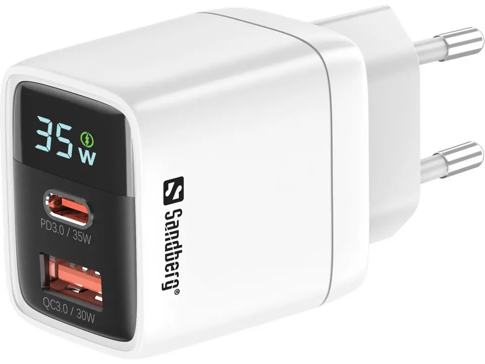 ⁨Sandberg 2in1 Charger 1xUSB-C 1xUSB 35W⁩ w sklepie Wasserman.eu