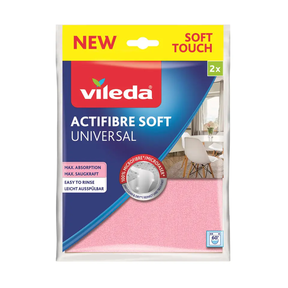 ⁨Vileda ACTIFIBRE Soft Universal Soft cloth 2 pc.⁩ at Wasserman.eu