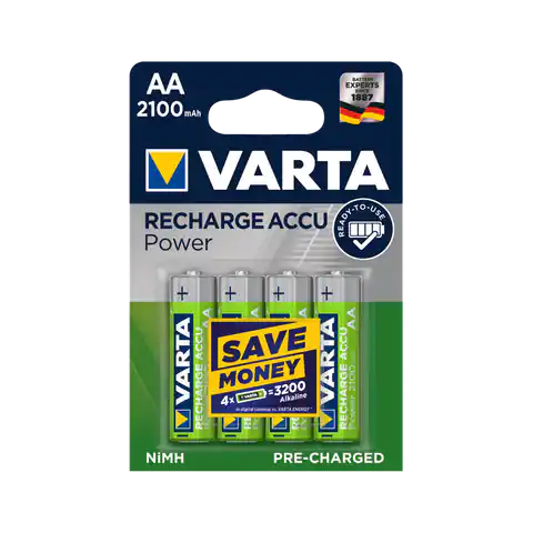 ⁨Akumulator VARTA AA 2100mAh 4szt./bl. (1LL)⁩ w sklepie Wasserman.eu