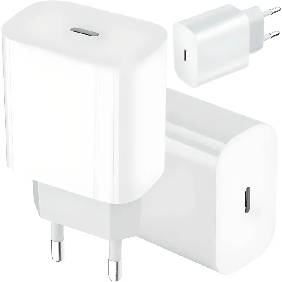 ⁨Ładowarka sieciowa szybka 30W USB-C USB typ C GaN PD do iPhone kostka Alogy Biała⁩ w sklepie Wasserman.eu