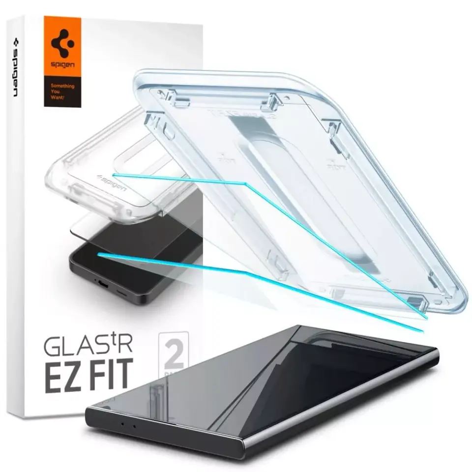 ⁨Szkło hartowane Spigen Glas.tR ”EZ Fit” 2-Pack do Samsung Galaxy S24 Ultra Clear⁩ w sklepie Wasserman.eu