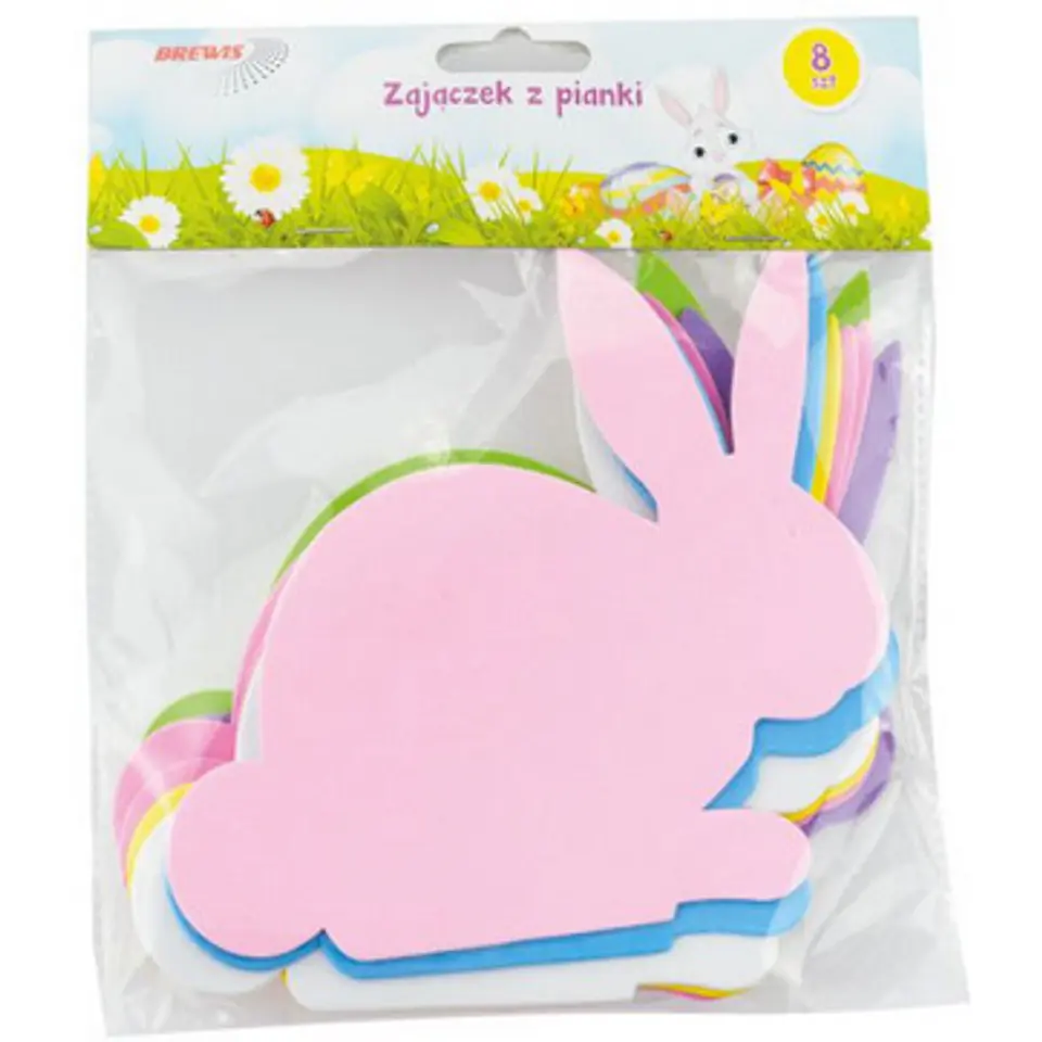 ⁨Zajączek z pianki WIELKANOC PVE08 681454 (8SZT.)MIX⁩ w sklepie Wasserman.eu