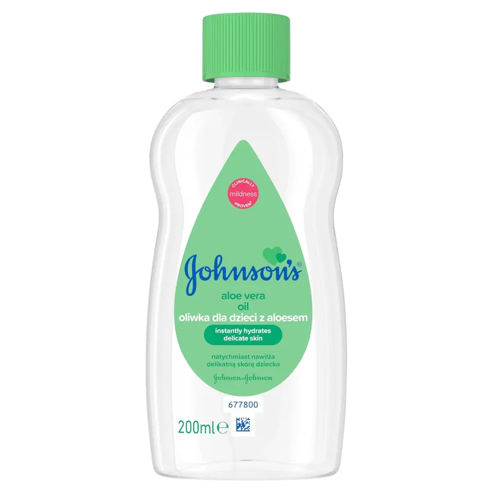 ⁨JOHNSON`S Aloe Vera Oil Oliwka dla dzieci z aloesem 200ml⁩ w sklepie Wasserman.eu