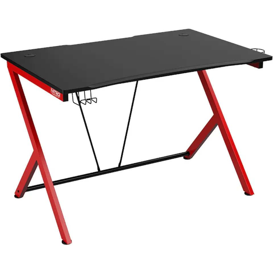 ⁨Nitro Concepts D12 Gaming Desk - black/red⁩ at Wasserman.eu