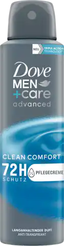 ⁨Dove Men+Care Advanced Clean Comfort Anti-Transpirant Spray 150 ml⁩ w sklepie Wasserman.eu