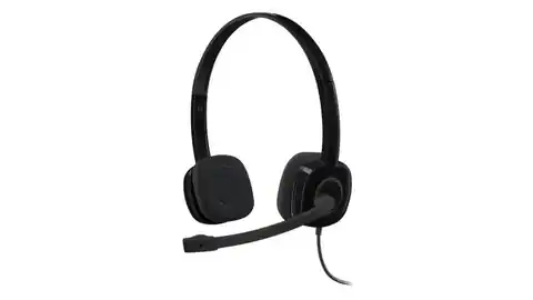 ⁨Słuchawki nauszne z mikrofonem LOGITECH Stereo Headset H151 (1.8m /3.5 mm wtyk/Czarny)⁩ w sklepie Wasserman.eu