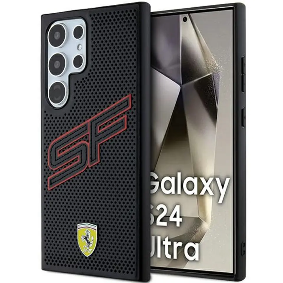 ⁨Ferrari FEHCS24LPINK S24 Ultra S928 czarny/black hardcase Big SF Perforated⁩ w sklepie Wasserman.eu