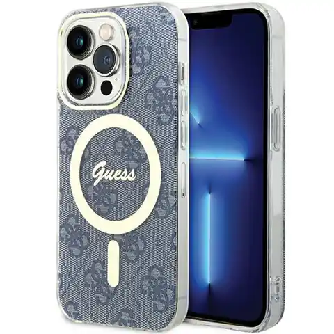 ⁨Guess GUHMP15XH4STB iPhone 15 Pro Max 6.7" niebieski/blue hardcase IML 4G MagSafe⁩ w sklepie Wasserman.eu