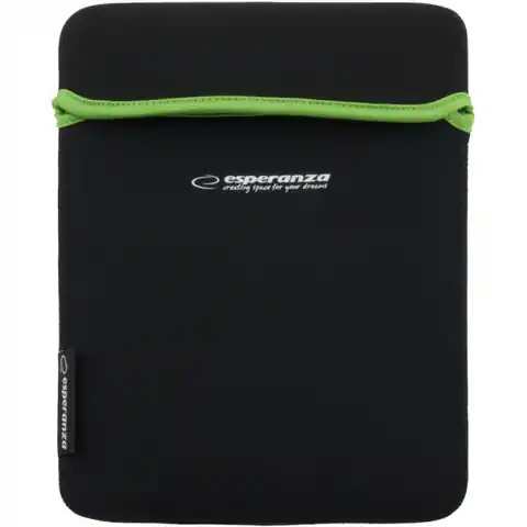 ⁨ET172G Etui neopren na tablet 9.7" czarno - zielone Esperanza⁩ w sklepie Wasserman.eu