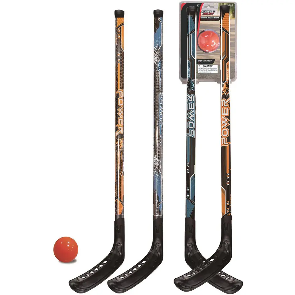 ⁨ZESTAW ULICZNY DO UNIHOKEJA POWER 2 KIJE I PIŁECZKA⁩ w sklepie Wasserman.eu