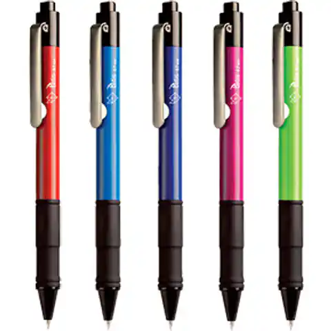⁨Długopis automatyczny niebieski 0,7mm KD941-NM obudowa mix kolorów TETIS⁩ w sklepie Wasserman.eu