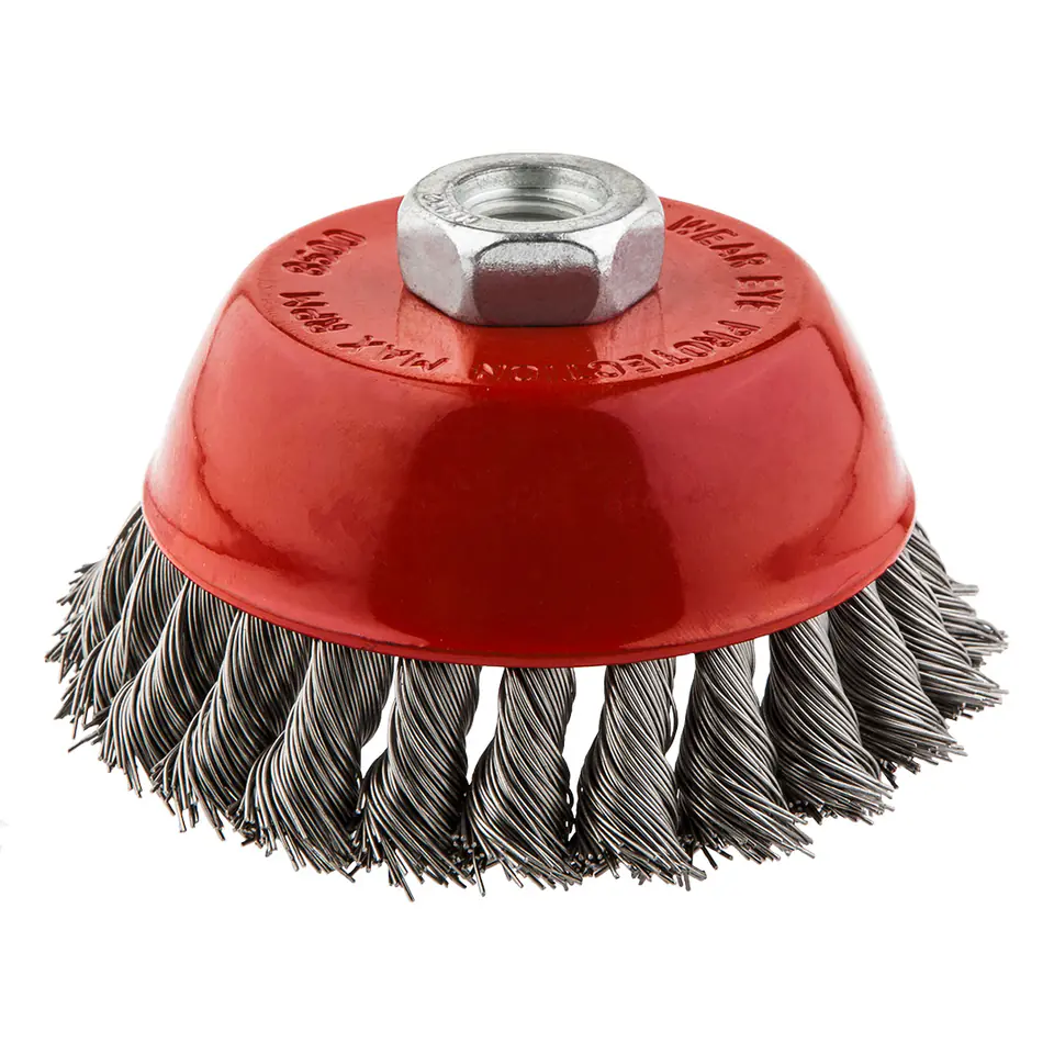 ⁨Szczotka druciana doczołowa 100 mm x M14, INOX⁩ w sklepie Wasserman.eu