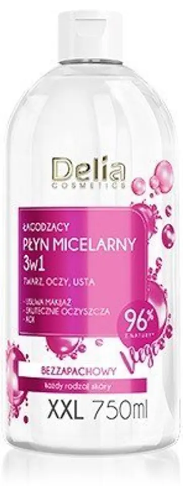 ⁨DELIA COSMETICS Łagodzący Płyn micelarny 3w1 XXL 750ml⁩ w sklepie Wasserman.eu