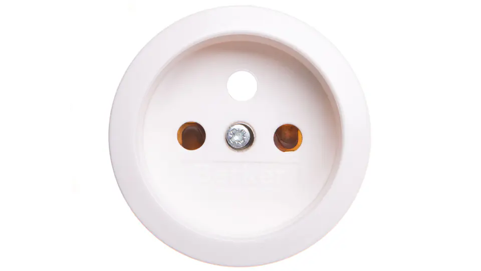 ⁨1930/Glas Socket front plate with/u with shutters snow-white 396579⁩ at Wasserman.eu